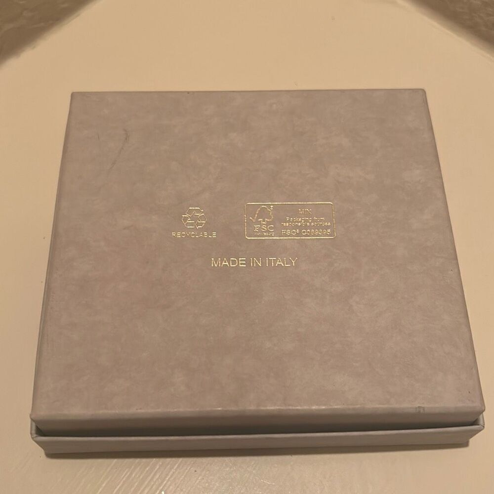 Jimmy Choo Small Square Box Light Gray Gold Lettering Luxury Storage Decor - Picture 3 of 10